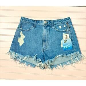 Show Me Your MuMu Houston High Waisted Shorts in Tide Size 31